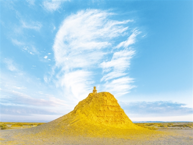 瓜州十工村4号烽火台&nbsp;李庆华&nbsp;摄